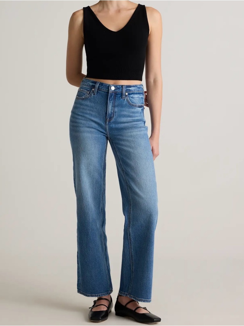 Quince Bella Stretch Relaxed Straight Jeans